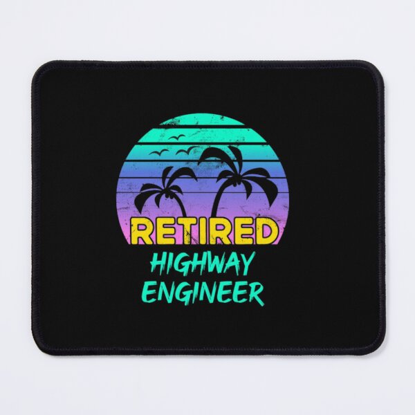 Item preview, Retired Highway Engineer Retirement Gift Retro designed and sold by MaryMaster.