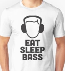 Camiseta ajustada Eat Sleep Bass - ¡Cuando el bajo es vida!