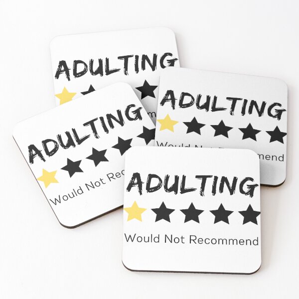 Item preview, Adulting One Star Would Not Recommend  designed and sold by Saffarii.