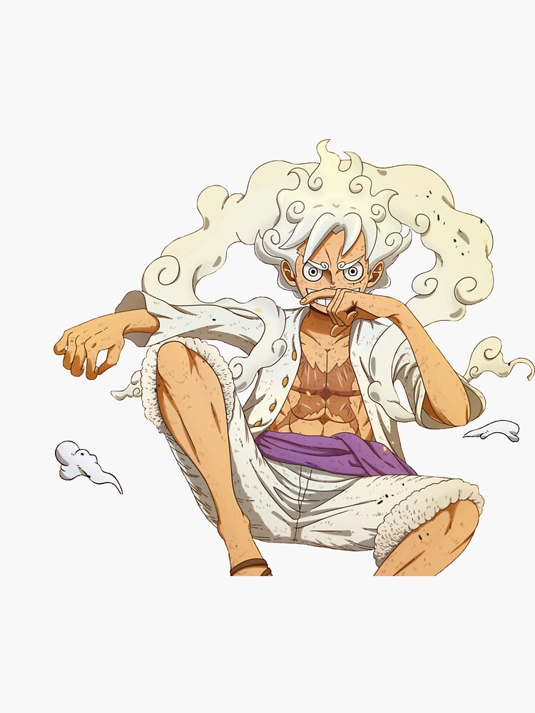 "Luffy 'One Piece' Gear 5" Sticker for Sale by animezing Redbubble