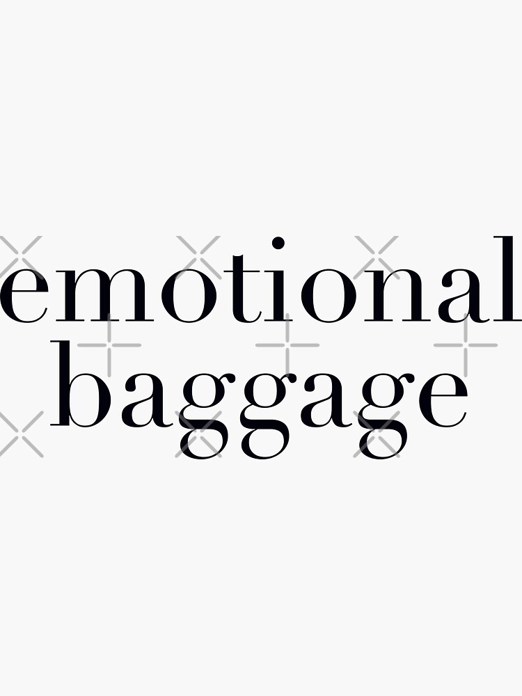 "Emotional baggage" Sticker for Sale by SabrinaGold Redbubble