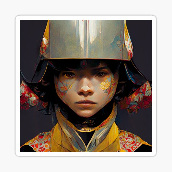 "young samurai" Sticker for Sale by AIConceptArt Redbubble