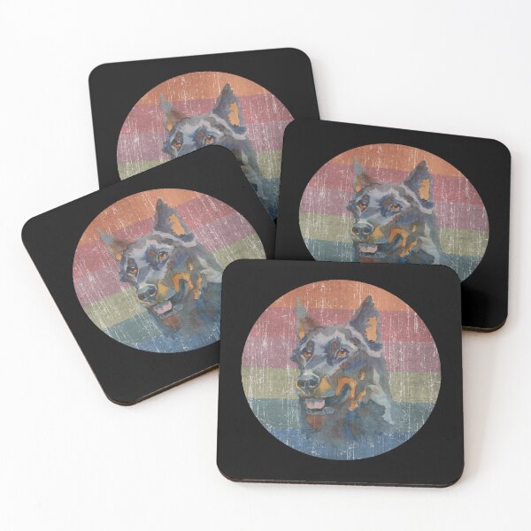 Item preview, Beauceron Dog Face Watercolor Distress Sunset designed and sold by PrintedKat.