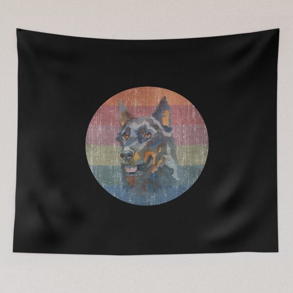 Item preview, Beauceron Dog Face Watercolor Distress Sunset designed and sold by PrintedKat.