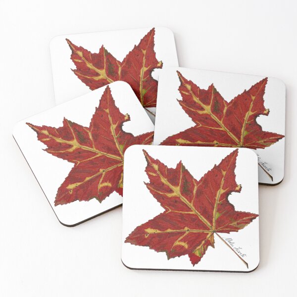 Item preview, Maple leaf illustration, autumn colours designed and sold by Malu-Iriarte.