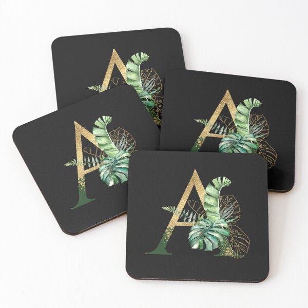 Item preview, Letter A Tropical Design designed and sold by DoodlesnPoodles.