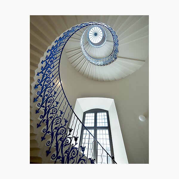 Tulip staircase with window Photographic Print