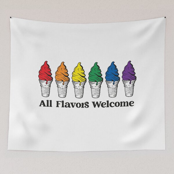 Item preview, LGBTQ Ice Cream All Flavors Welcome designed and sold by mellowgraphics.