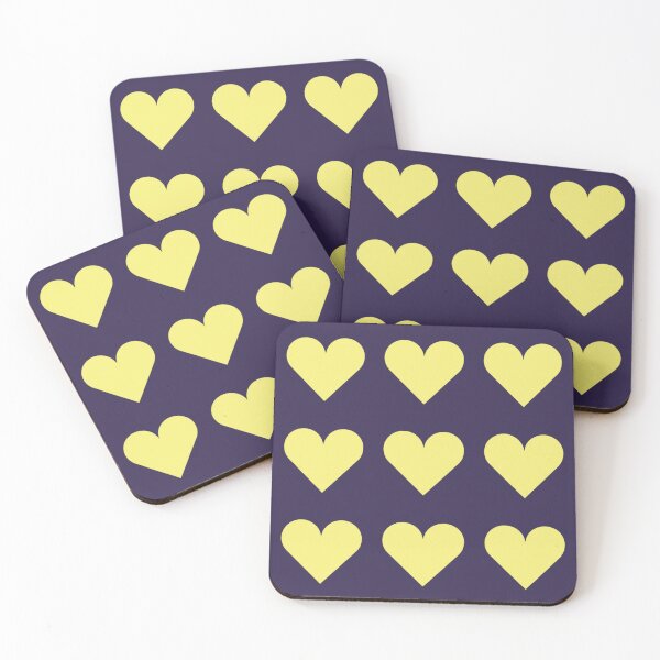 Item preview, Large YELLOW & NAVY BLUE LOVE HEARTS designed and sold by RachelMacht.