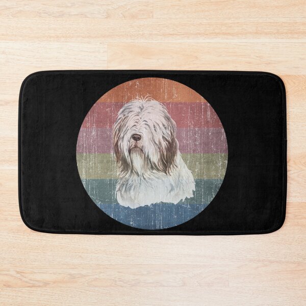 Item preview, Bearded Collie Dog Face Watercolor Distress Sunset designed and sold by PrintedKat.