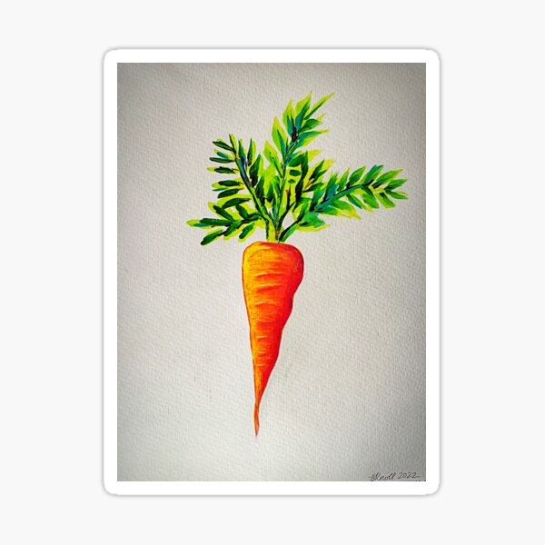 Watercolor Carrot Sticker