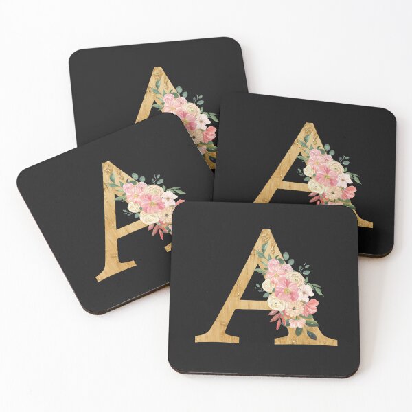 Item preview,   Letter A Floral Design designed and sold by DoodlesnPoodles.