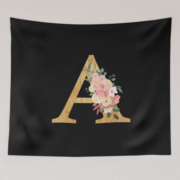 Item preview,   Letter A Floral Design designed and sold by DoodlesnPoodles.