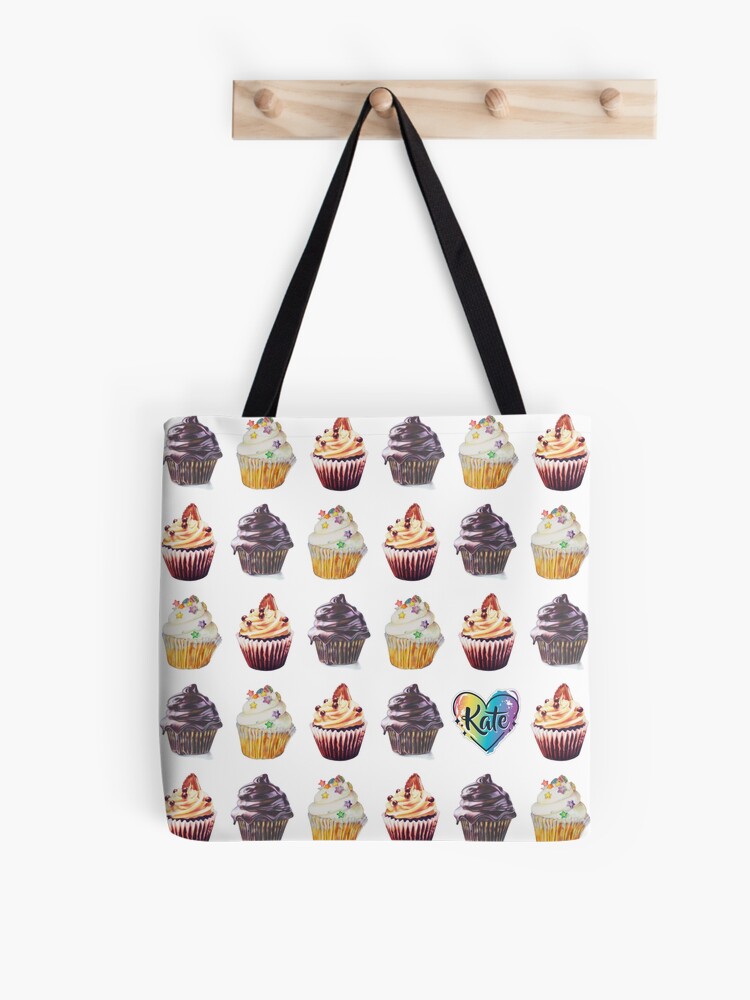 Thumbnail 1 of 2, Tote Bag, Cupcake and Repeat designed and sold by KateWOart.