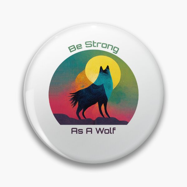 Item preview, Be Strong As A Wolf Colorful Moon Illustrated designed and sold by MattsMultiverse.