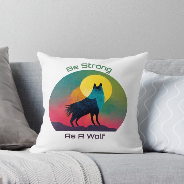 Item preview, Be Strong As A Wolf Colorful Moon Illustrated designed and sold by MattsMultiverse.