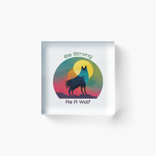 Item preview, Be Strong As A Wolf Colorful Moon Illustrated designed and sold by MattsMultiverse.
