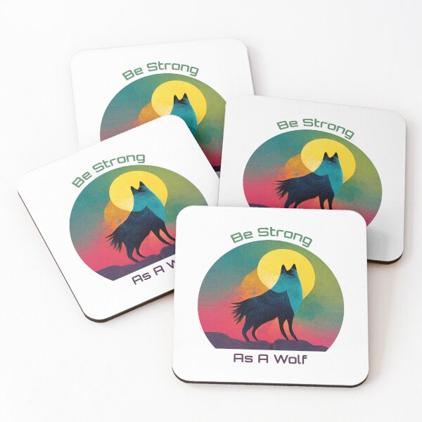 Item preview, Be Strong As A Wolf Colorful Moon Illustrated designed and sold by MattsMultiverse.