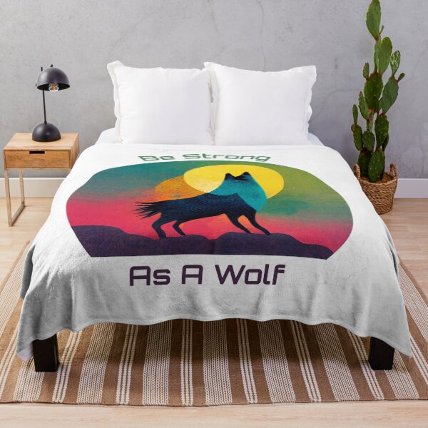 Item preview, Be Strong As A Wolf Colorful Moon Illustrated designed and sold by MattsMultiverse.