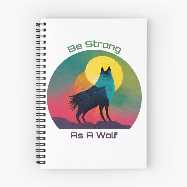 Item preview, Be Strong As A Wolf Colorful Moon Illustrated designed and sold by MattsMultiverse.