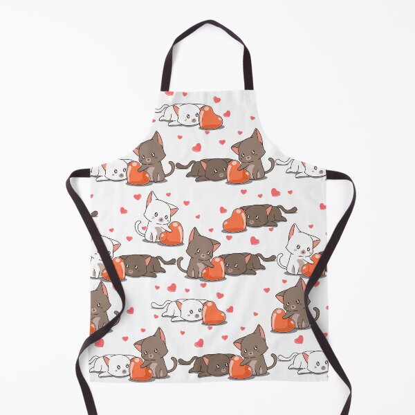 Item preview, Kawaii Cat Cartoon Hearts Purrfect Pattern designed and sold by TheWildFlix.
