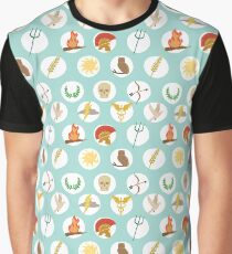 Camiseta gráfica Patrón de repetición de la mitología griega de dioses - Percy Jackson Inspired