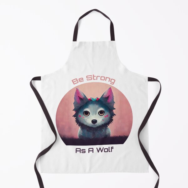 Item preview, Be Strong As A Wolf Cute Colorful Kawaii designed and sold by MattsMultiverse.