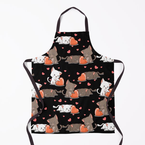 Item preview, Kawaii Cat Lovers Cartoon Hearts Purrfect Pattern designed and sold by TheWildFlix.