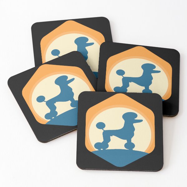 Item preview, poodle sun sunset design for poodle lovers silhouette designed and sold by alaechamlal.
