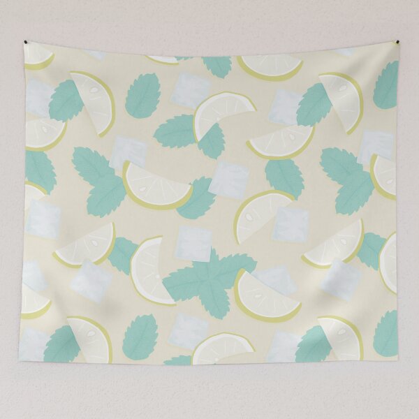 Item preview, Patrón de limonada de menta refrescante designed and sold by EvalilyBoutique.