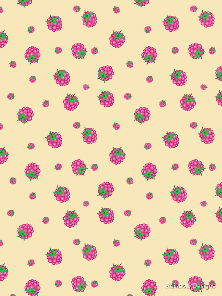 Thumbnail 4 of 4, iPhone Case, Cute And Beautiful Raspberry Fruit - Raspberry seamless pattern designed and sold by Rainbow Designs.