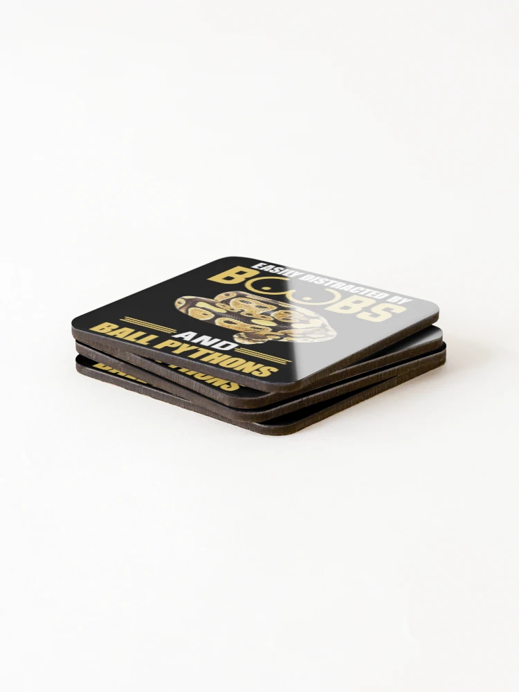 Thumbnail 4 of 5, Coasters (Set of 4), Ball python lovers designed and sold by HeckinGoodVinyl.