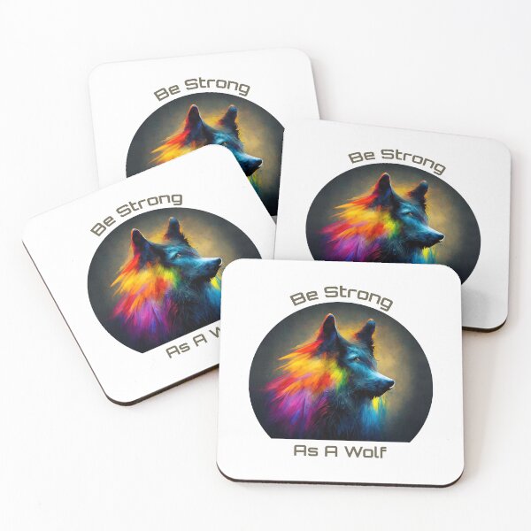 Item preview, Be Strong As A Wolf Colorful Photorealistic designed and sold by MattsMultiverse.