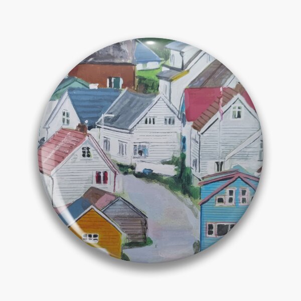 Item preview, Norway Houses - a view from the ship designed and sold by LornaBowdenART.