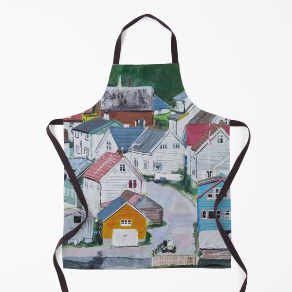 Item preview, Norway Houses - a view from the ship designed and sold by LornaBowdenART.