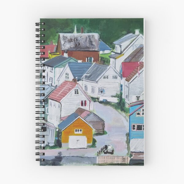 Item preview, Norway Houses - a view from the ship designed and sold by LornaBowdenART.