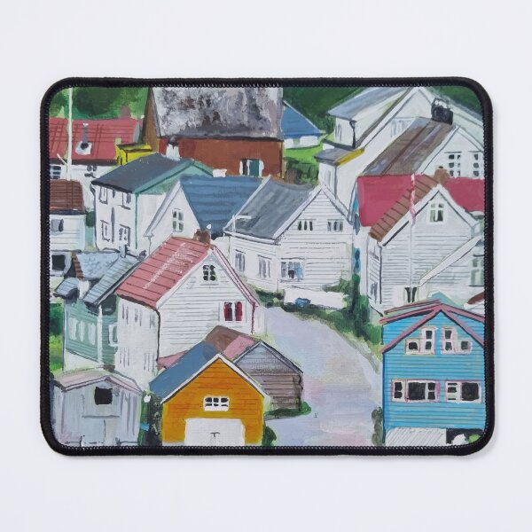 Item preview, Norway Houses - a view from the ship designed and sold by LornaBowdenART.