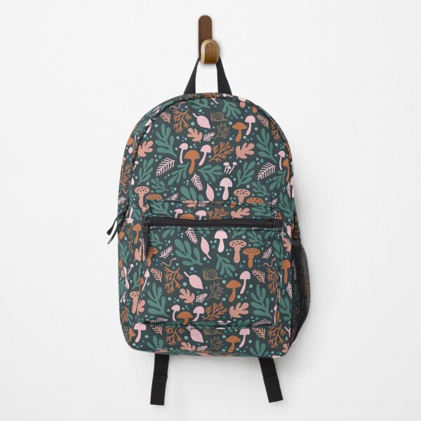 Item preview, Forest Floor Mushrooms Pattern in Dark Green designed and sold by cindytomczyklee.
