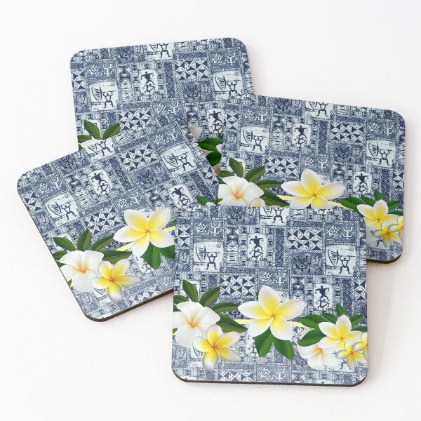 Item preview, Hawaiian Petroglyph Tapa and Plumeria designed and sold by J Marielle Designs.