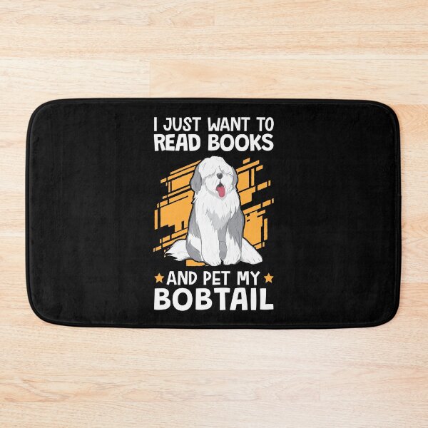 Item preview, Reading books and petting Bobtail German Shepherd designed and sold by madgrfx.