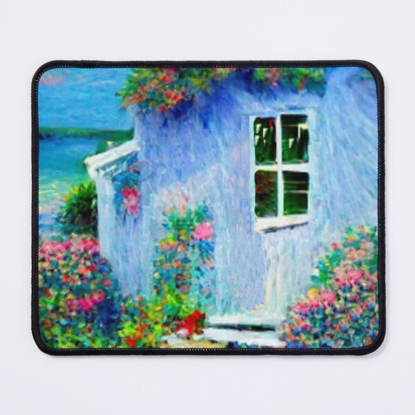 Item preview, colorful cottage beside the ocean.  designed and sold by mrtom414.