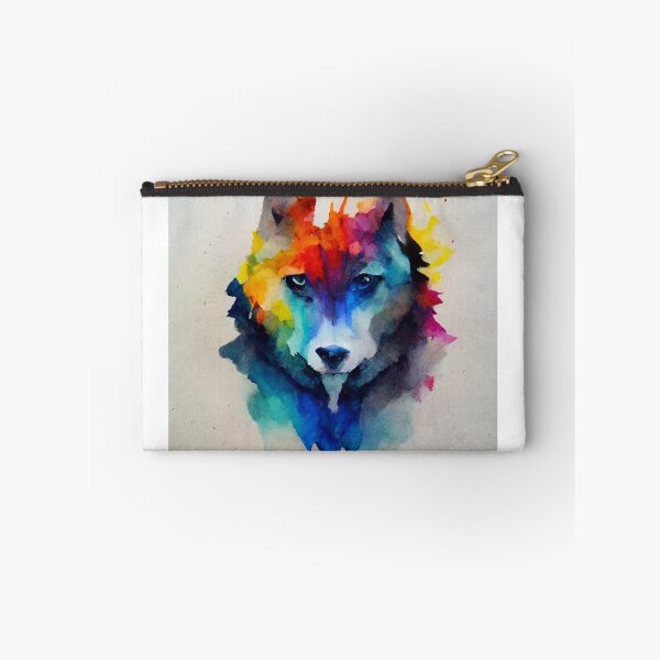 Item preview, Be Strong As A Wolf Colorful Watercolor No Text designed and sold by MattsMultiverse.