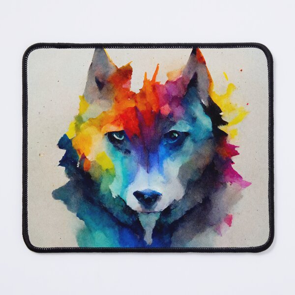 Item preview, Be Strong As A Wolf Colorful Watercolor No Text designed and sold by MattsMultiverse.