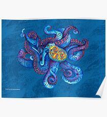 Swirly Octopus Poster