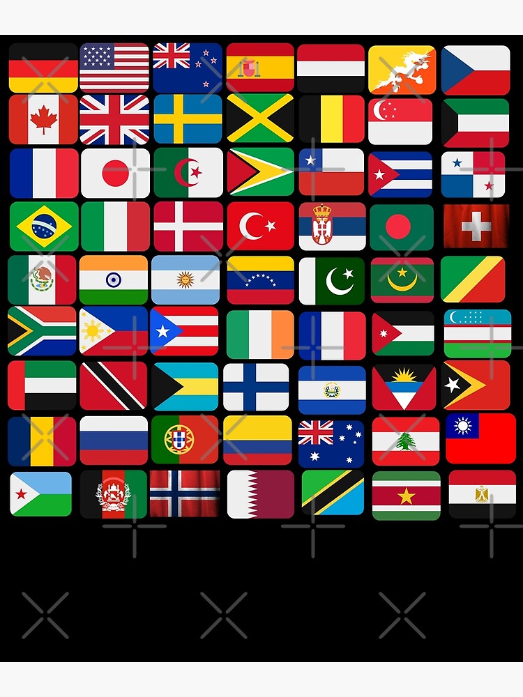 "Flags of the Countries of the World International Graphic Cool Designs