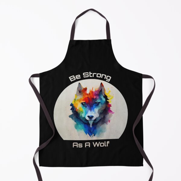 Item preview, Be Strong As A Wolf Colorful Watercolor designed and sold by MattsMultiverse.