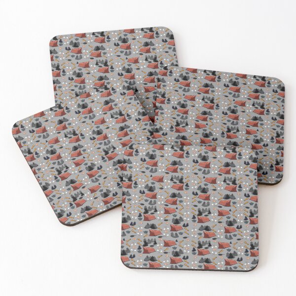 Item preview, Tents, s’mores, cast irons, camping pattern designed and sold by CampK80.