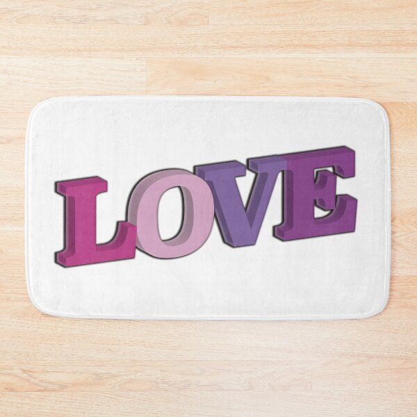 Item preview, Love Typography, 3D Pink and Purple designed and sold by Lindsay Marie Patterns.