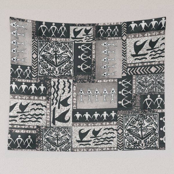 Item preview, Hawaiian Vintage Sailing Canoe Tapa  designed and sold by J Marielle Designs.