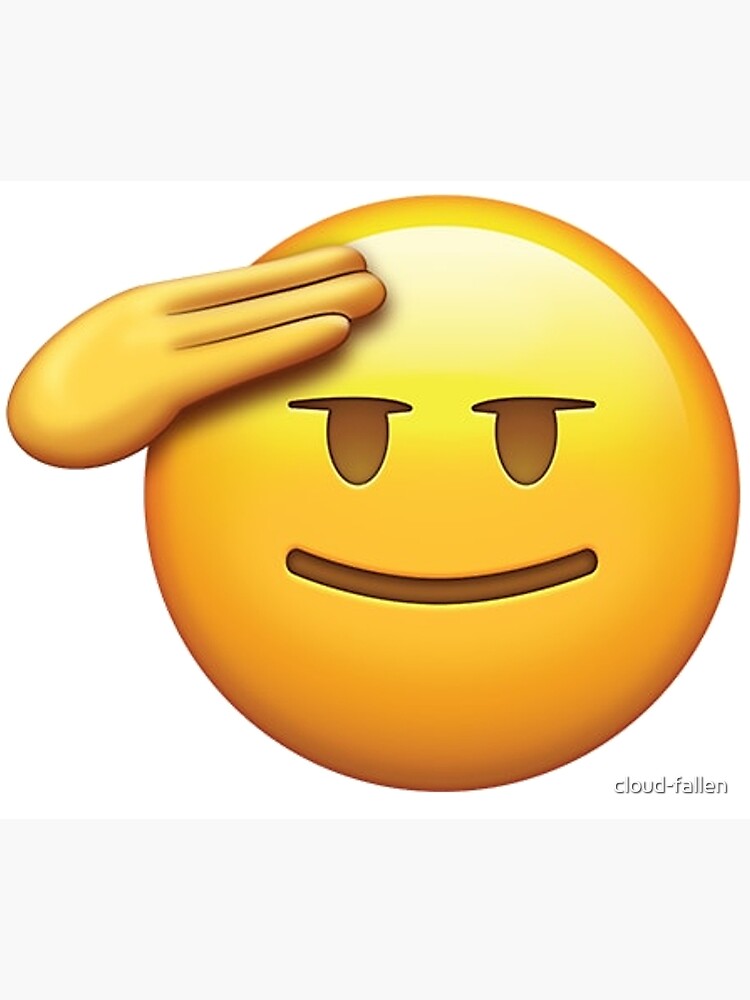 Salute Emoji Poster For Sale By Cloud Fallen Redbubble